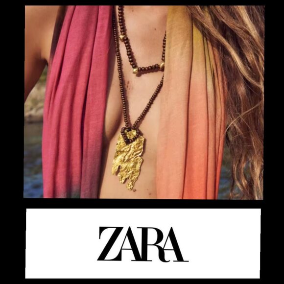 Zara - Wooden & Gold Beaded Necklaces - NWT - Picture 13 of 13